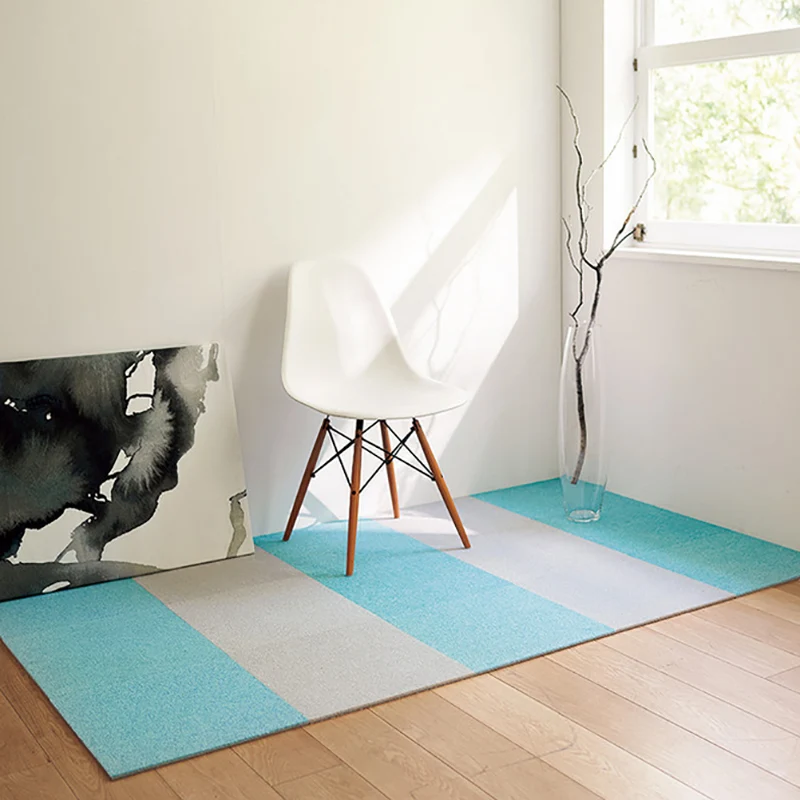 Indoor Carpet Tiles Square Color Block Level Loop Bedroom Carpet Tiles met CE-Keurmerk Light