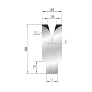 Industrieel Zwaar Belast Part No. 3168 @ 415mm 30 Degree Die Insert