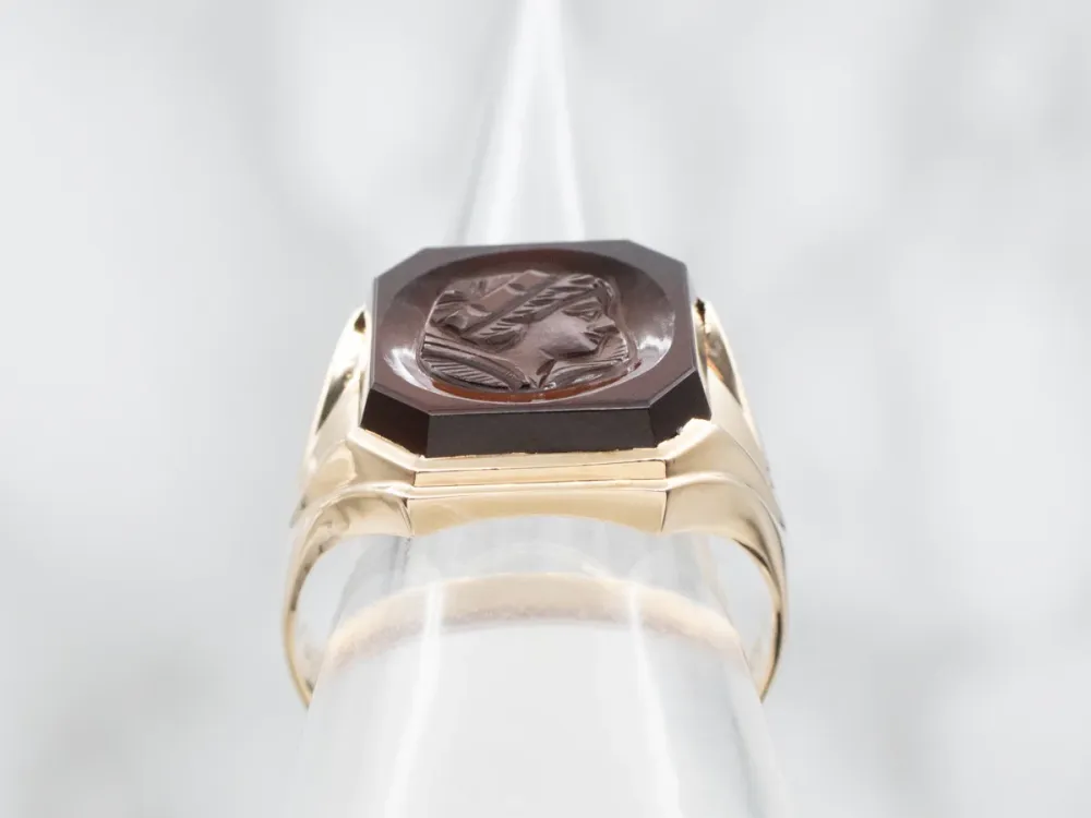 Men's Oud Sardonyx Intaglio Ring