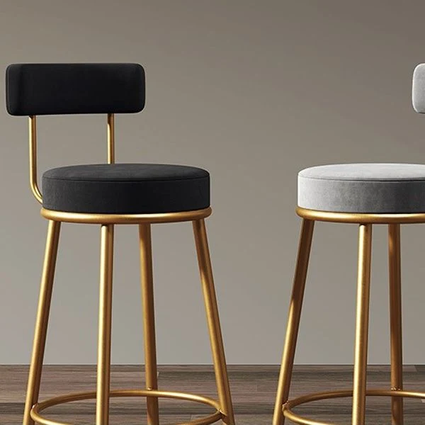 Roestvrij Staal Industrial Velvet Counter & Bar Stools Effen Finish Indoor Stools