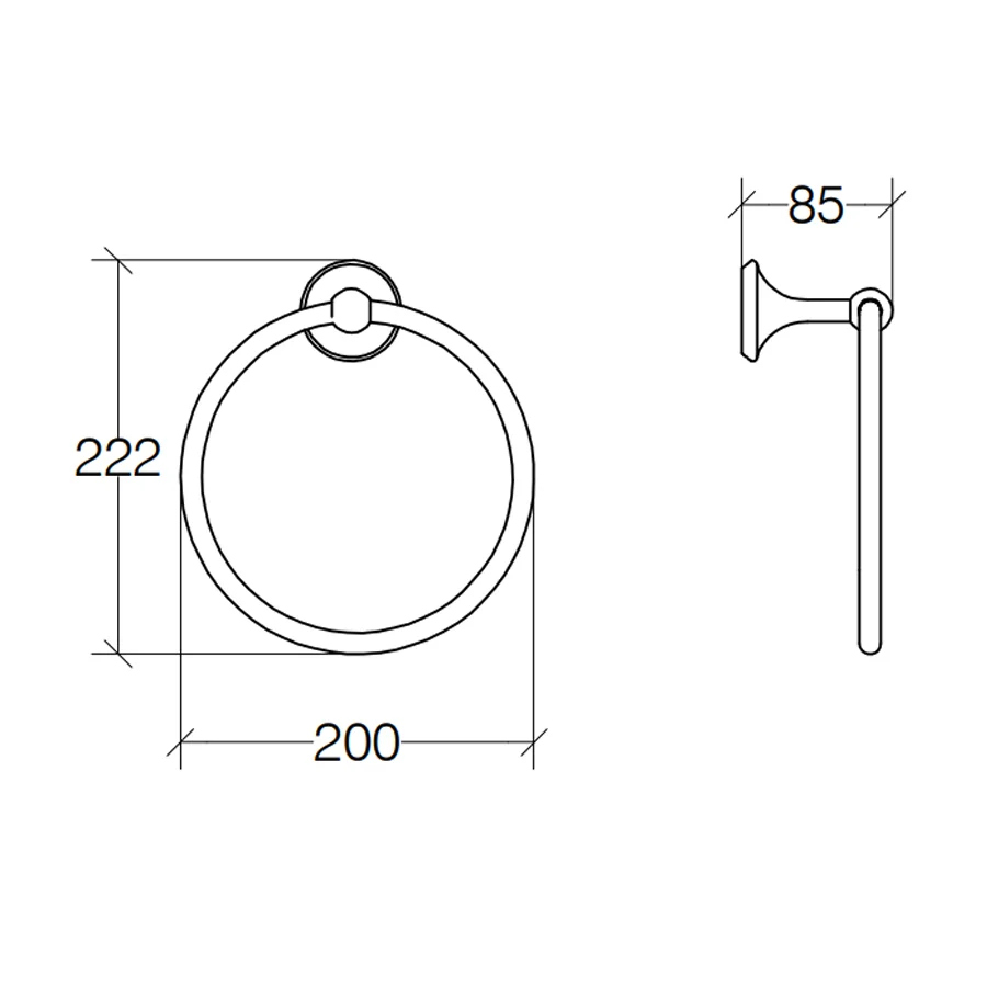 Roestvrij Staal Wandopstelling towel ring Lineabeta Venessia chrome-plated brass