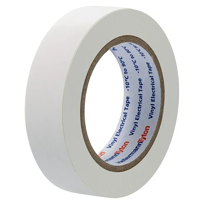 Ibelec Pvc-isolatietape - 6 x 6 mm, Wit 25m rol
