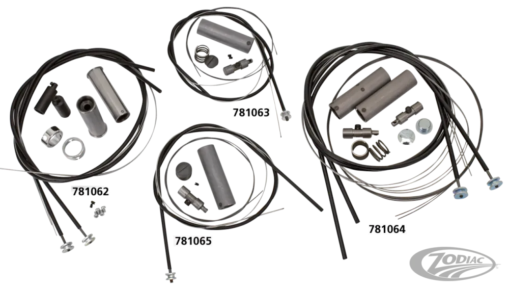 Gecertificeerd Professioneel Throttle spiral & cable kit 1954-73 push Harley-Davidson