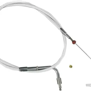 Stainless Braided Throttle Cable Stainless Steel Glashelder Coated 36" Harley-Davidson