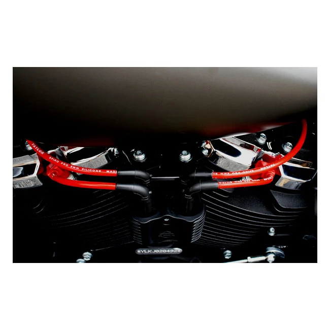 Veiligheidsgecertificeerd Taylor, Juego De Cables De Bují Pro Cable De 8Mm. Rojo Para Harley Davidson 18-23 M8 Softail