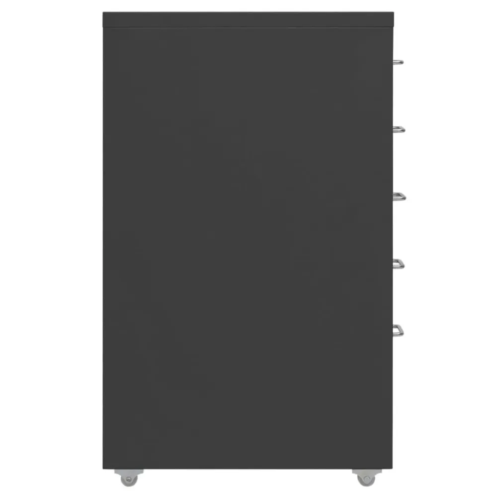 Ladeblok verrijdbaar 28x41x69 cm metaal antracietkleurig