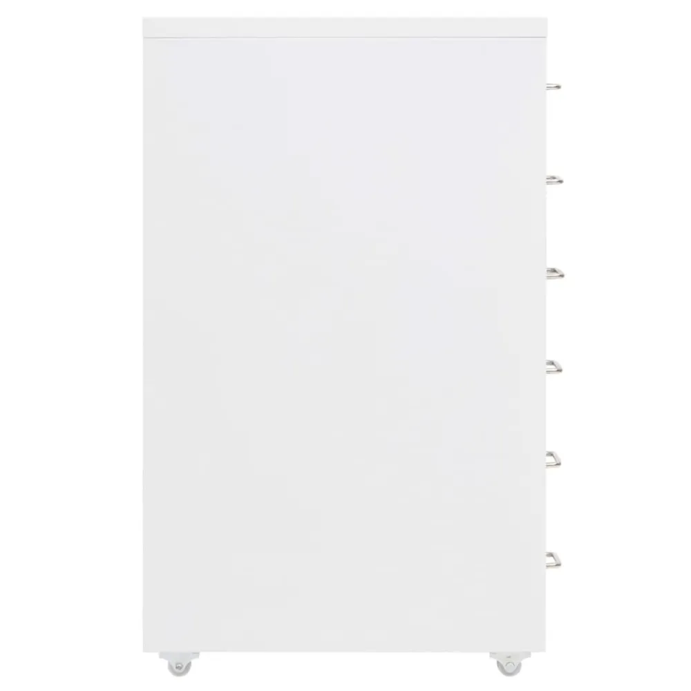 Ladeblok verrijdbaar 28x41x69 cm metaal wit