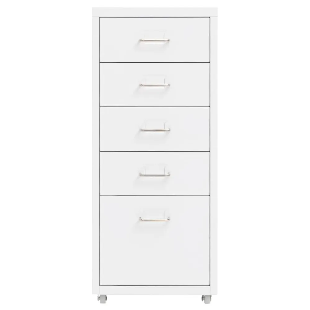Ladeblok verrijdbaar 28x41x69 cm metaal wit