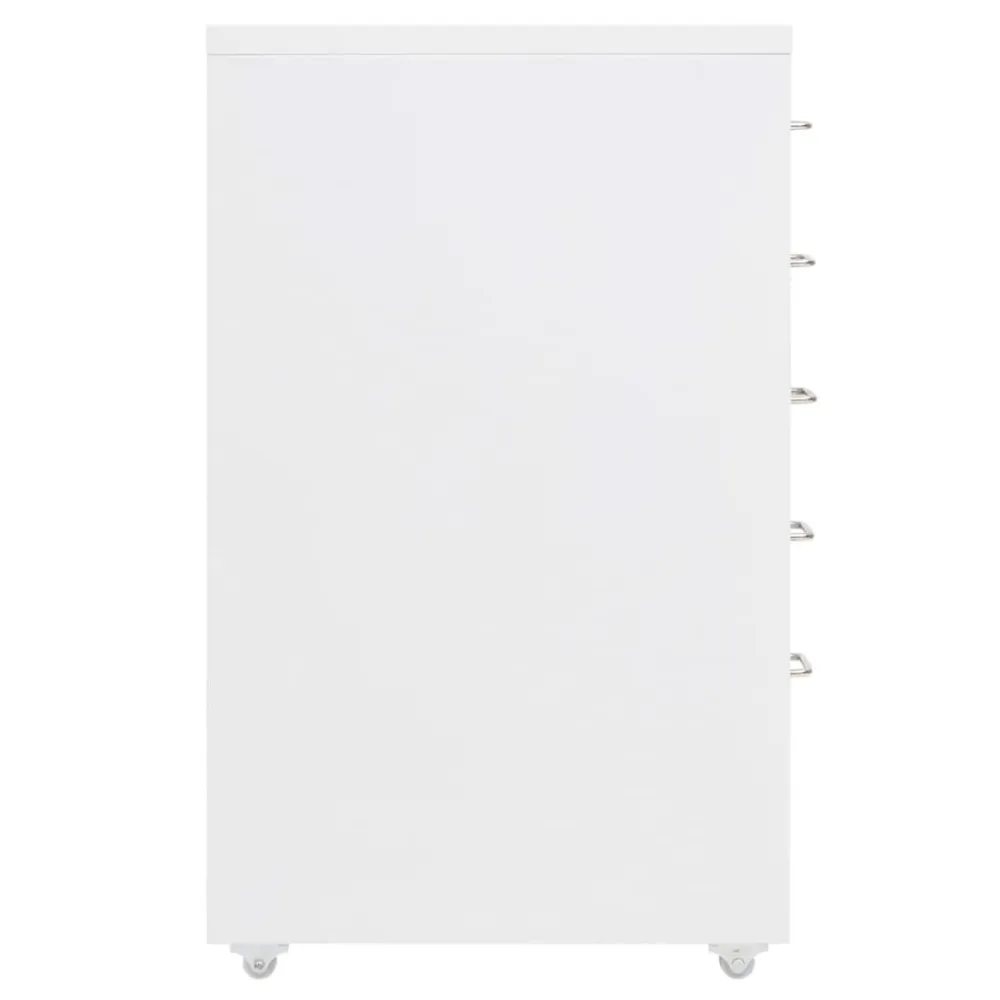 Ladeblok verrijdbaar 28x41x69 cm metaal wit