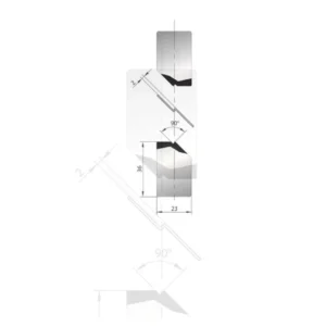 HSS-Gegalvaniseerd Part No. 1274 @ 835mm 90 Degree Joggle Inserts Holder