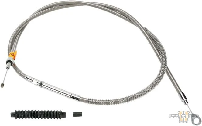 Stainless Braided Clutch Cable Stainless Rvs Clear Coated 65,8" Harley-Davidson