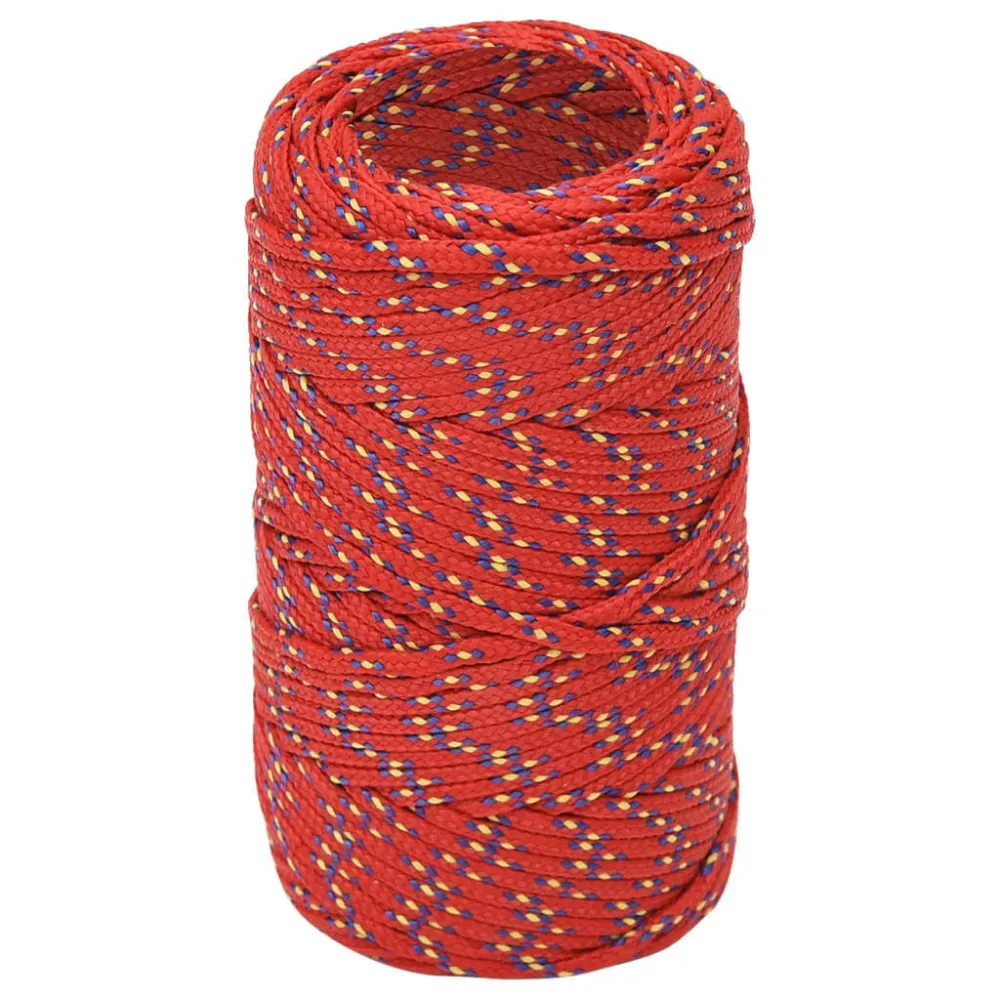 Boottouw 2 mm 25 m polypropyleen rood
