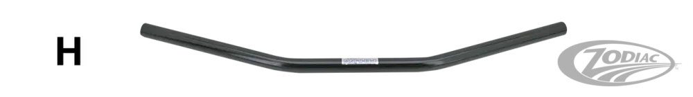 FEHLING DRAG BAR 1" 72cm wide TBW Koolzwart Harley-Davidson