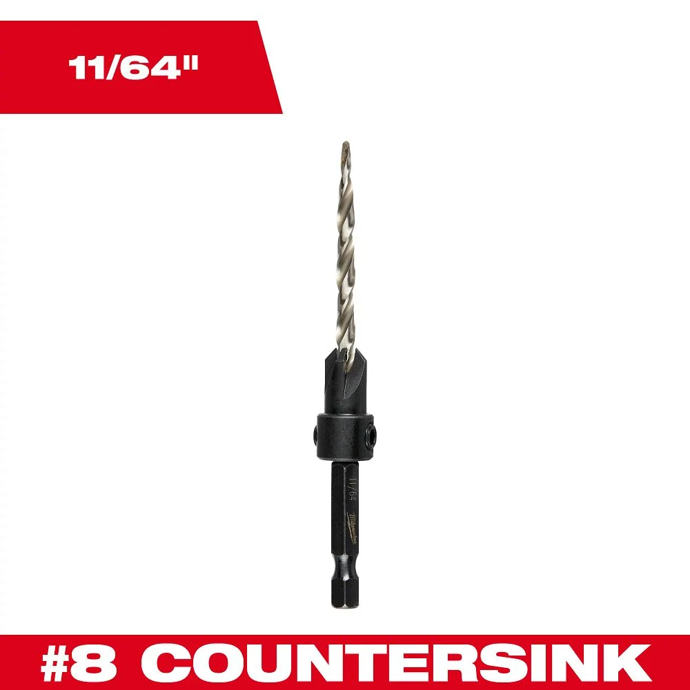 Milwaukee Tools #8 Countersink 11/64 Drill Bit 48-13-5001