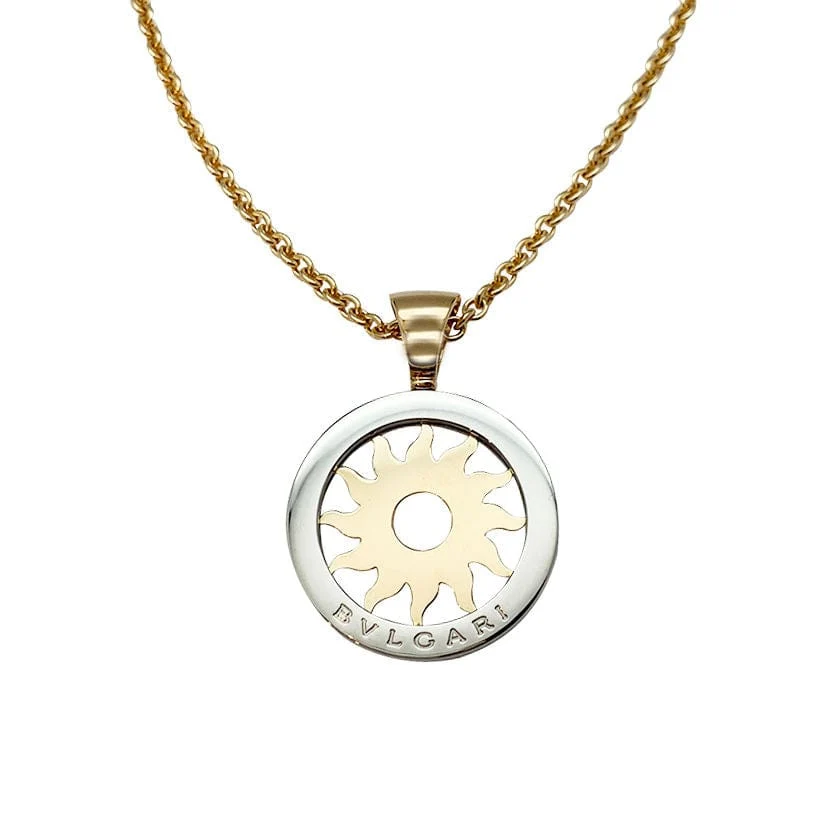 Necklace Bulgari, "Tondo", yellow verguld and steel.