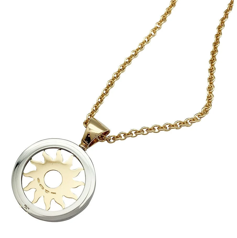 Necklace Bulgari, "Tondo", yellow verguld and steel.