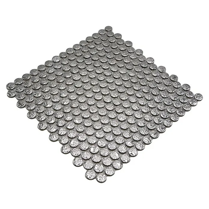 Mozaïektegel Knoop Uni SB97 - 31 x 31,5 cm, Zilver, Glanzend