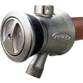 Prier P-118X 12" Individueel Handle Hot & Cold Mixing Hydrant, Satin Nickel; 1/2" Crimp Pex - P-118X12