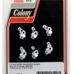6-pck Colony Grease Fitting OEM 9852, pa Harley-Davidson