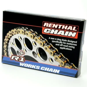 Cadena Renthal 520R1 con 114 eslabones negro/oro