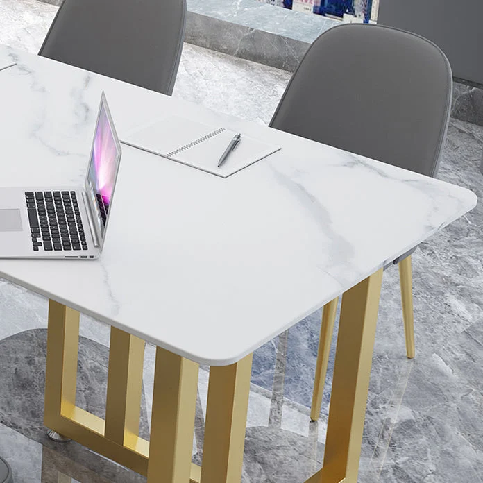 Industrial Style Rectangular Office Desk Sintered Stone Desk Office Diverse Lengtes 47