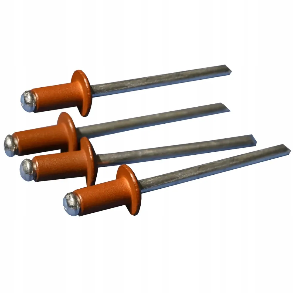 Roestvrij Staal Dorolet - Klinknagels 4x8 - gouden eik (pak - 100 stuks) GECOMBINEERD