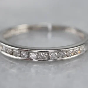 Thin Channel Set Diamond Band