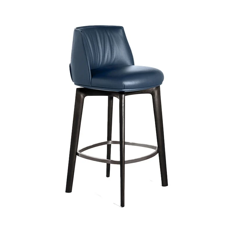 Industrial Style Counter Chair Wood Footrest Counter Stool Restaurant met CE-Keurmerk Grey