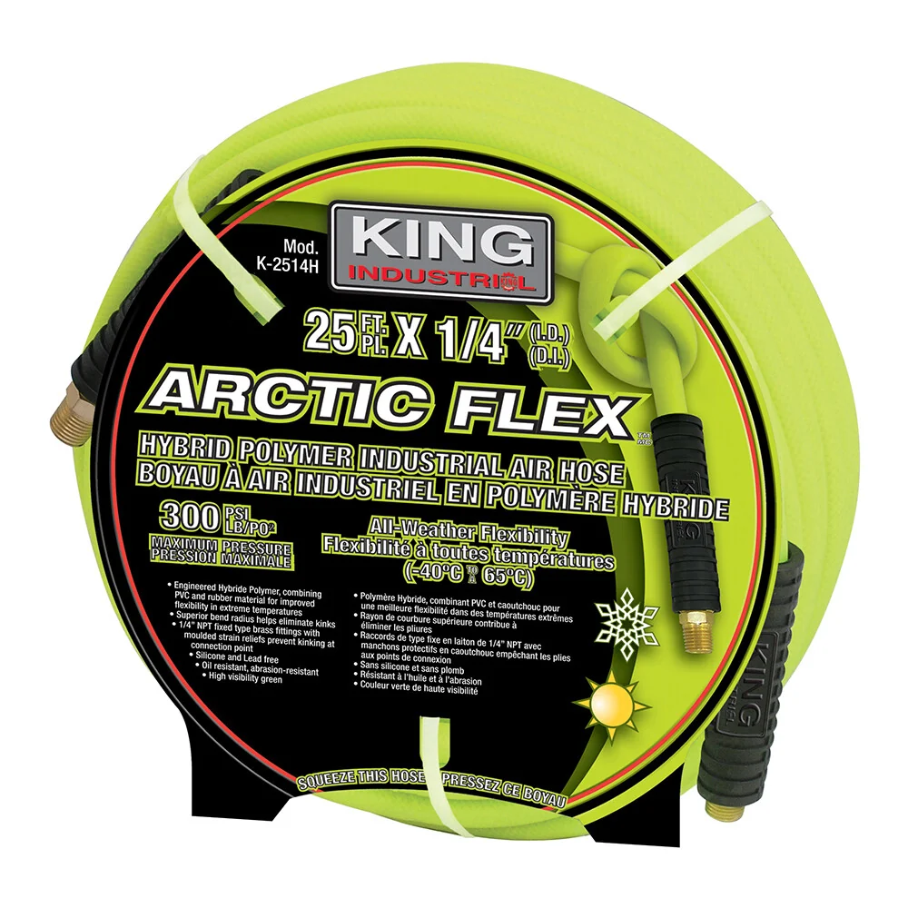 Arctic Flex 1/4" x 25' Hybrid Polymer Industrial Air Hose No. K-2514H