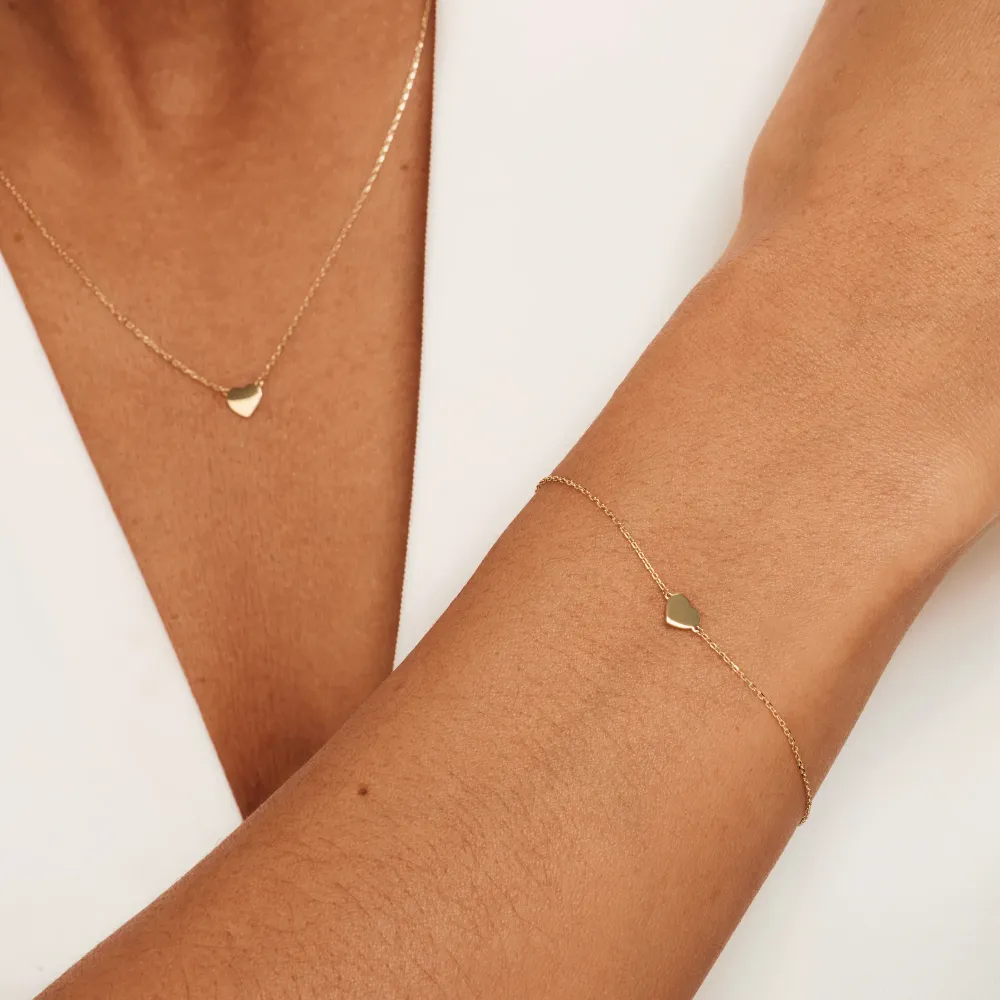 Belleville Amore 14 karaat gouden ketting met hartje