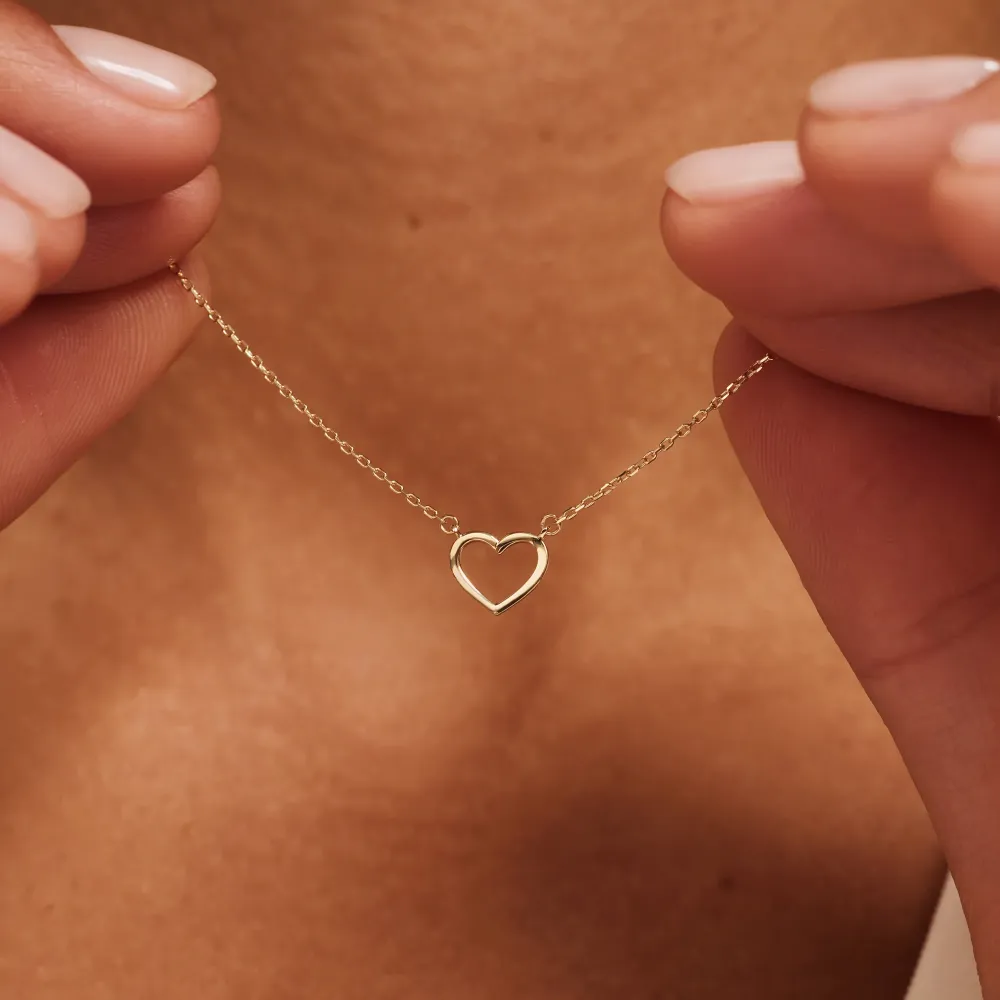 Belleville Amore 14 karaat gouden ketting met hartje