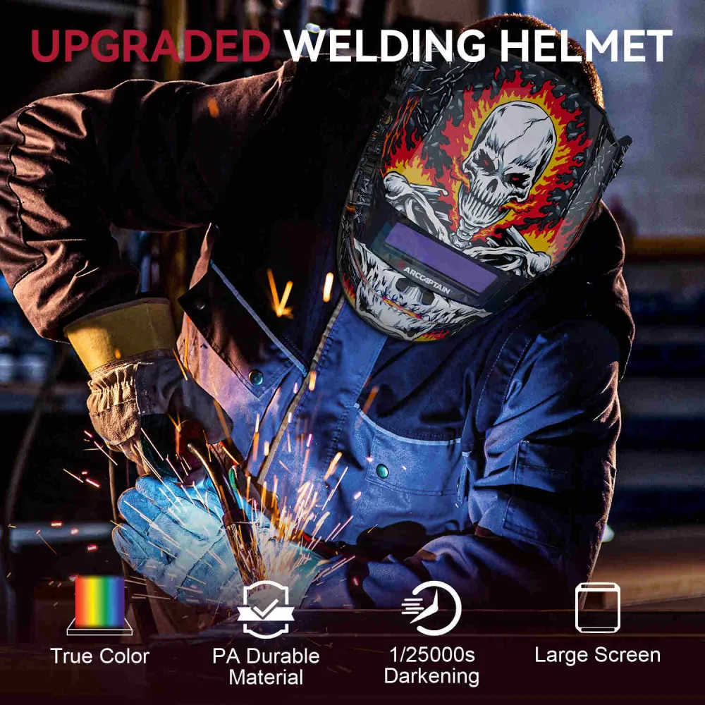 Best Auto Darkening Welding Hood Skull Knight ClearLite X100