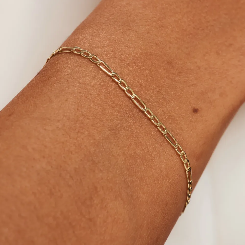Cadeau d'Isabel 14 karaat gouden ketting en armband giftset met Veiligheidslengte