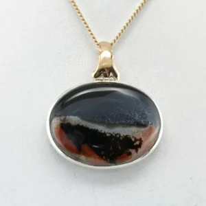 Carnelian Moss Agate Groot Gemstone Pendant