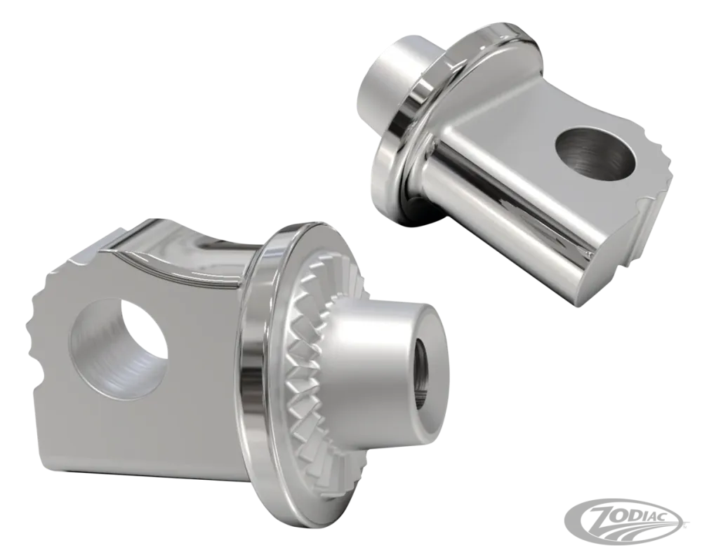 Chrome male rotating adapters f/Ciro peg Harley-Davidson