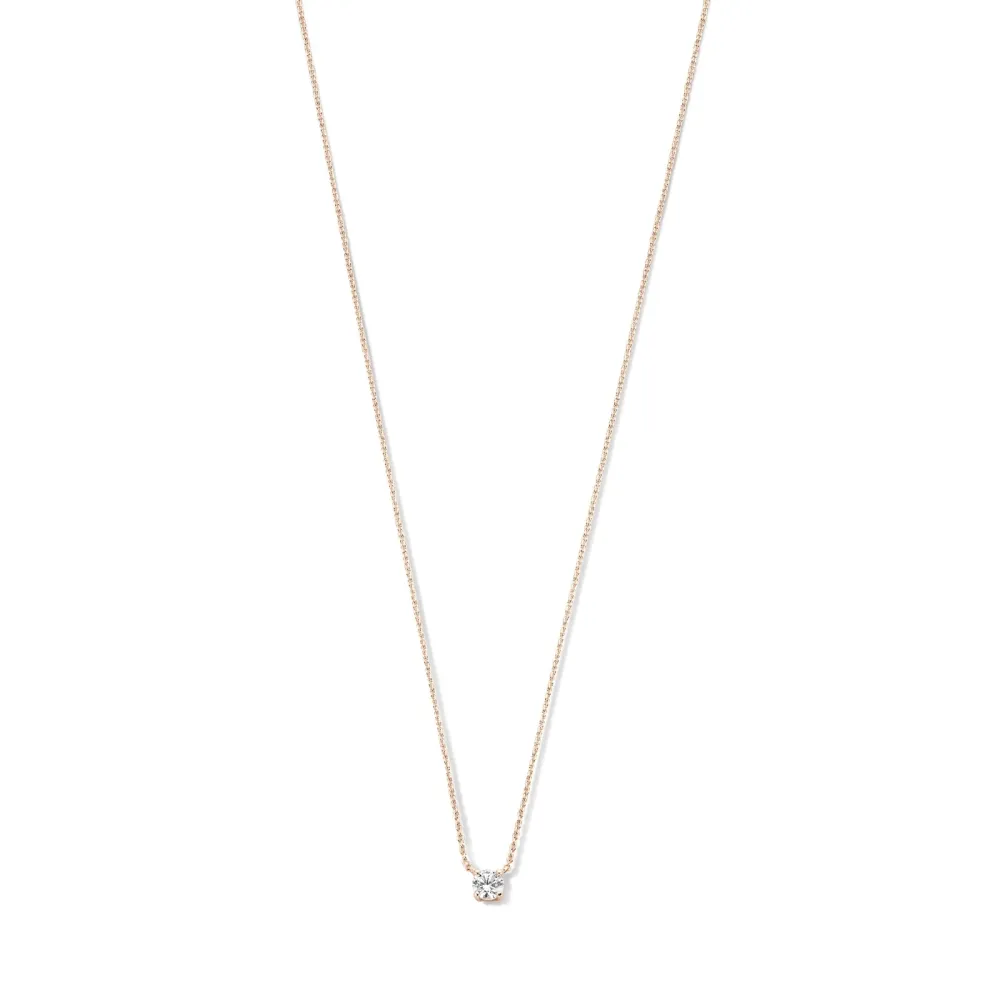 Gegalvaniseerde Staal La Concorde Garance 14 karaat rosé gouden ketting met zirkonia steen