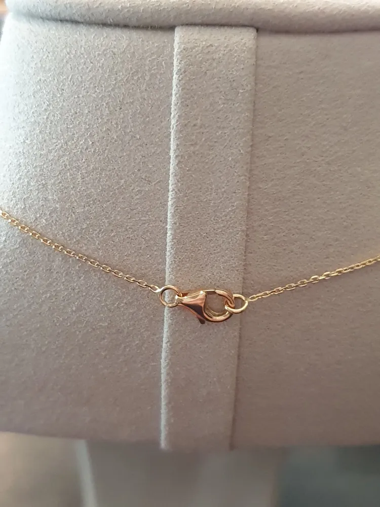 Heart pendant on chain Yellow goud Hot-Dip Gegalvaniseerd