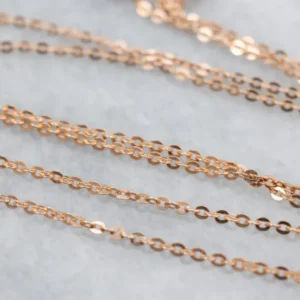Italian Rose Verguld Cable Link Chain Lobster Clasp
