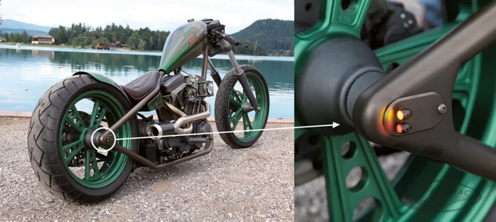 K'mann Atto RB Chr tail/brake helder Hor. Harley-Davidson