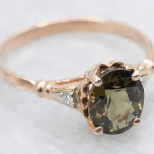Madeline Rose Goud Kornerupine and Diamond Ring Elizabeth Henry