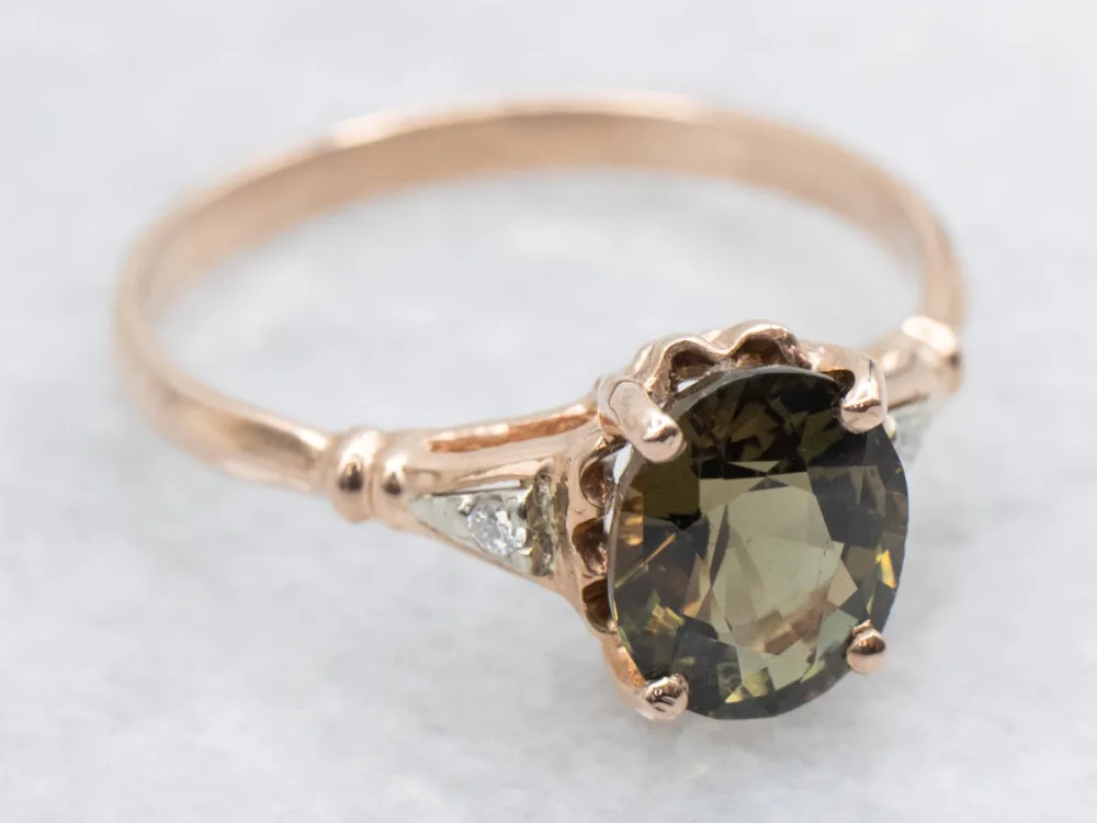 Madeline Rose Goud Kornerupine and Diamond Ring Elizabeth Henry