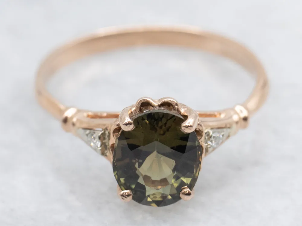 Madeline Rose Goud Kornerupine and Diamond Ring Elizabeth Henry