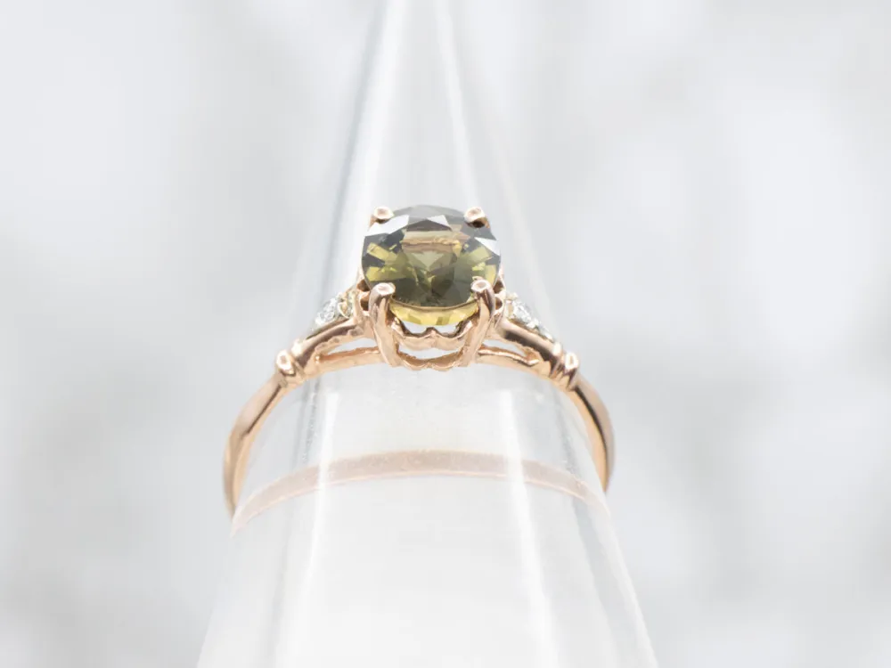 Madeline Rose Goud Kornerupine and Diamond Ring Elizabeth Henry