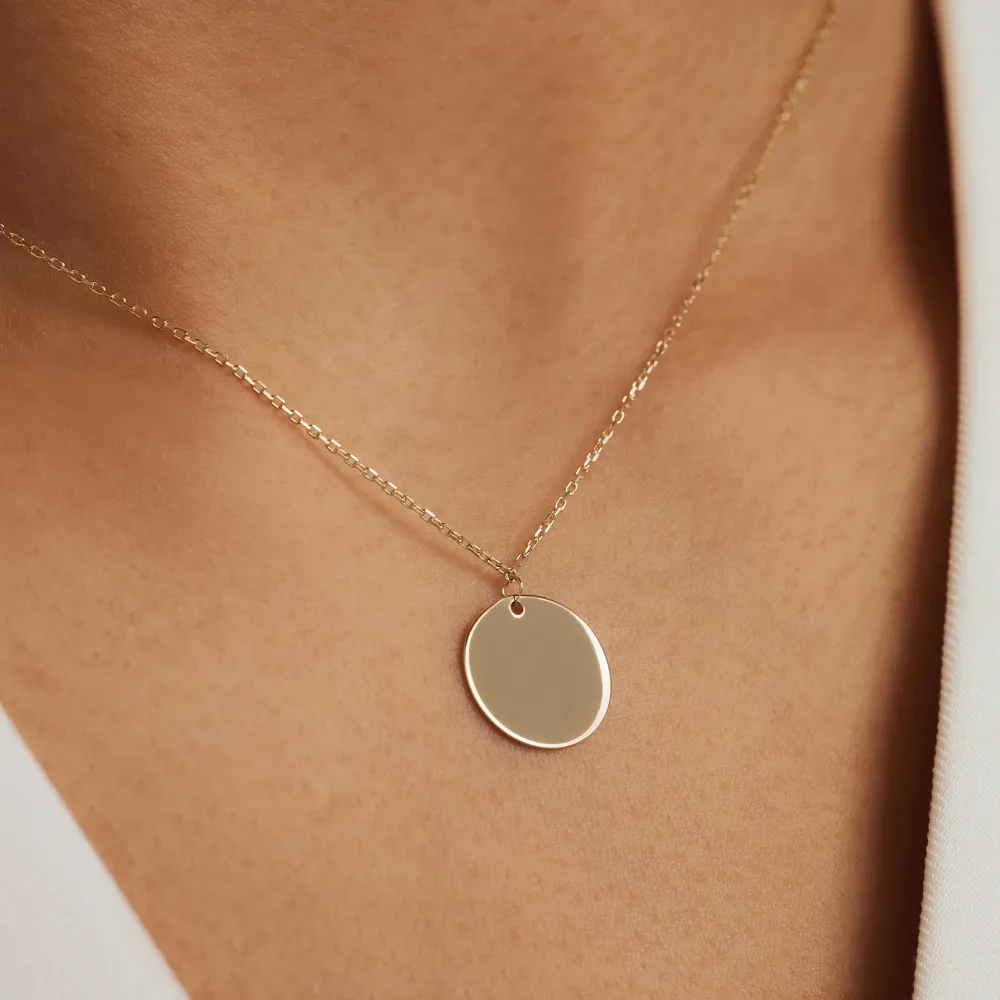Le Marais Jeanne 14 karaat gouden ketting met muntje