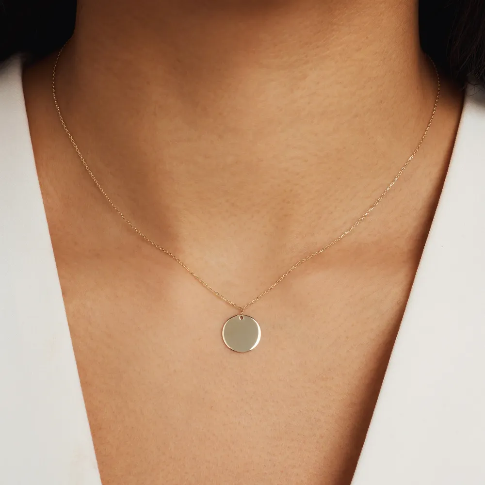 Le Marais Jeanne 14 karaat gouden ketting met muntje