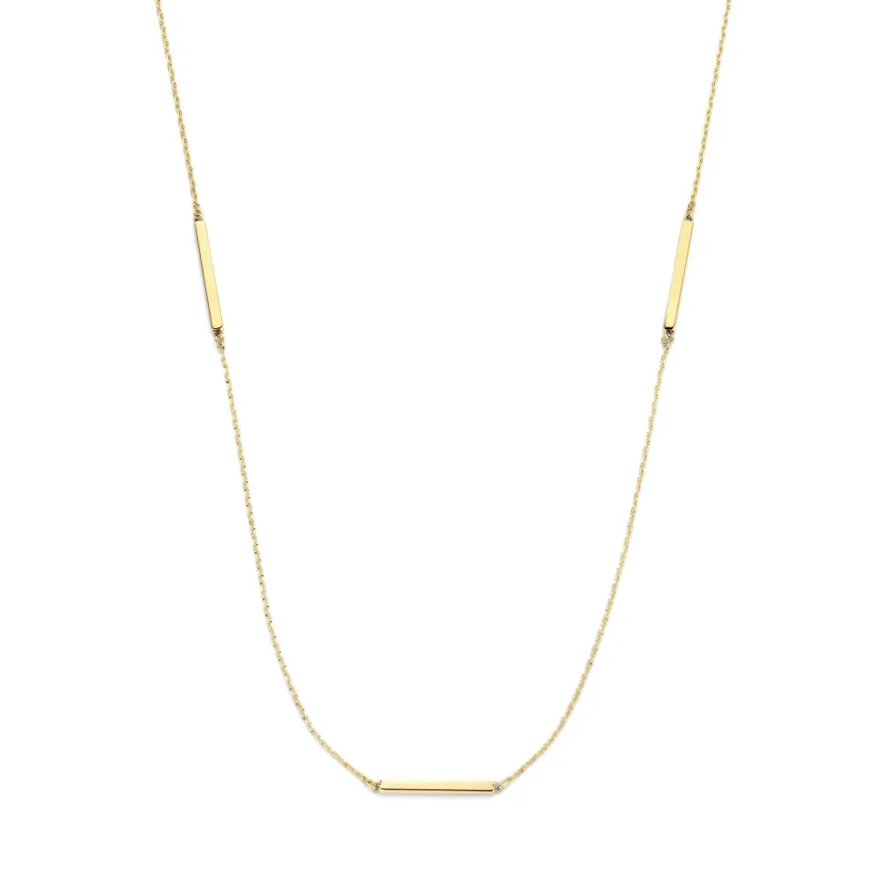 Le Marais Jolie 14 karaat gouden ketting met 3 staafjes