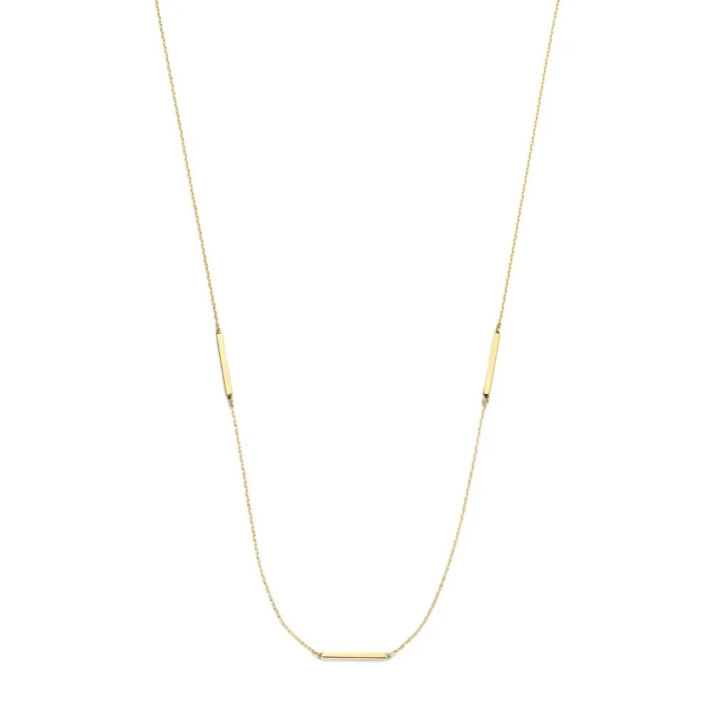 Le Marais Jolie 14 karaat gouden ketting met 3 staafjes