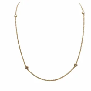 Necklace Goudgeel Gold, diamonds