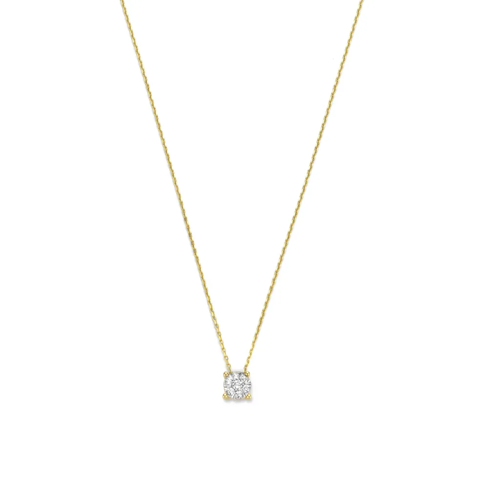 OEM Kwaliteit De la Paix Hanaé 14 karaat gouden ketting met diamant 0.14 karaat