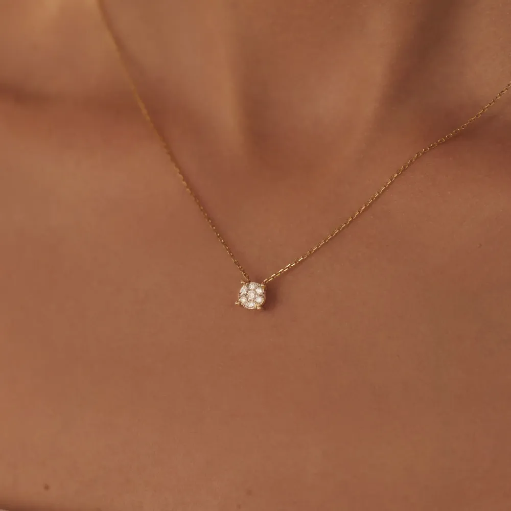 OEM Kwaliteit De la Paix Hanaé 14 karaat gouden ketting met diamant 0.14 karaat